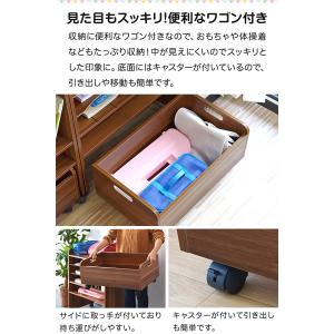 ランドセルラック キャスター付き 2人用 ワイ...の詳細画像5