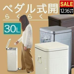 ゴミ箱 30L ペダル ふた付き ペダル開閉式 縦型 スチール ゆっくり静かにフタが閉まる 容量 30リットル ダストボックス ばけつ ごみ箱 くず箱 1年保証 送料無料