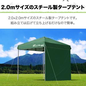 タープテント 2m 簡単 耐水 FIELDOO...の詳細画像1