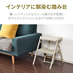 脚立 踏み台 折りたたみ 2段 ワイド ステッ...の詳細画像1