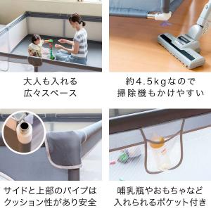 ソフトベビーサークル メッシュ 四角 207c...の詳細画像5