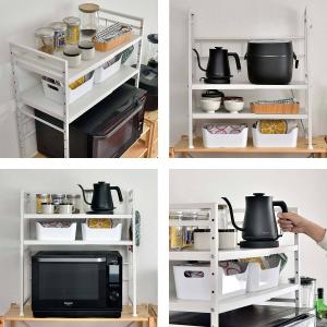 レンジ上ラック 2段 キッチンラック 伸縮 幅...の詳細画像3