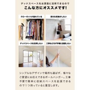 突っ張り つっぱりポールハンガー 高さ193〜...の詳細画像5
