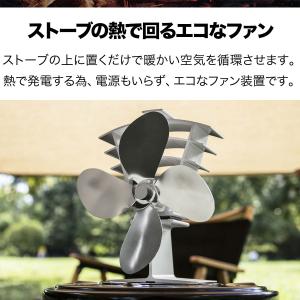 ヤフー1位 ストーブファン 4枚羽根 直径約1...の詳細画像1