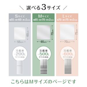冷蔵庫マット 透明 ポリカーボネート製 65×...の詳細画像1