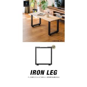 テーブル 脚 パーツ アイアンレッグ 2本セッ...の詳細画像1