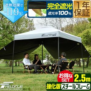 タープテント 2.5m スチール 屋根柱強化モデ...の商品画像