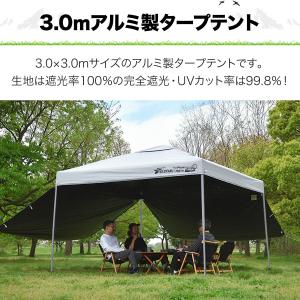 ワンタッチタープテント 3m×3m 横幕 サイ...の詳細画像1