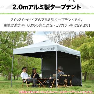 ワンタッチタープテント 2m×2m 横幕 サイ...の詳細画像1