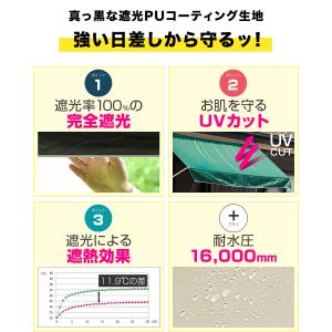 日よけシェード 幅3m つっぱり式 巻き上げ ...の詳細画像3