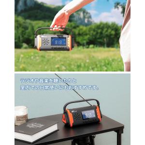 防災ラジオ 多機能 小型 高感度 手回し ソー...の詳細画像2