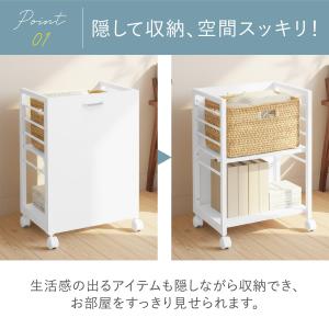 1年保証 キッチンワゴン キャスター付き スリ...の詳細画像5