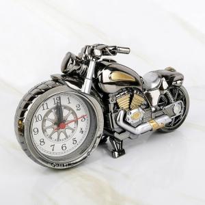 目覚まし時計　バイク型　ミニチュア置時計　バイク　時計　インテリア　アンティーク　誕生日　プレゼント　かっこいい　ゴールド　ブラック