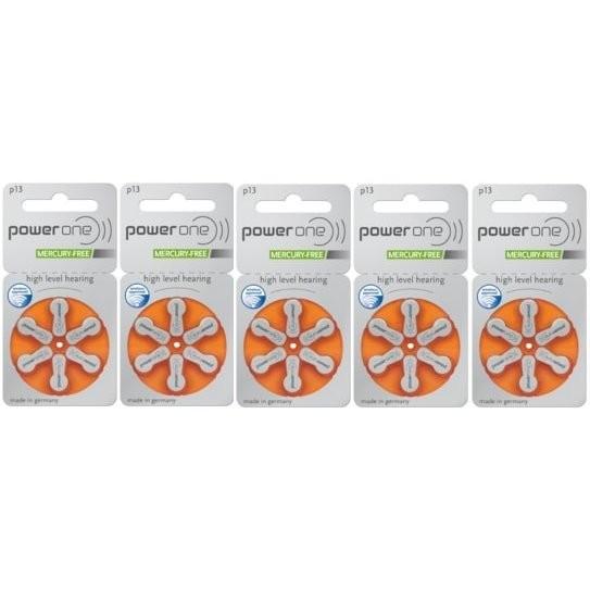 補聴器 電池 powerone パワーワン PR48 (p13) 5パック 送料無料 爆買