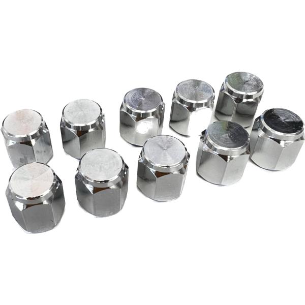 自動車 エアーバルブキャップ メタルキャップ 平型 10個入り TECH 送料無料