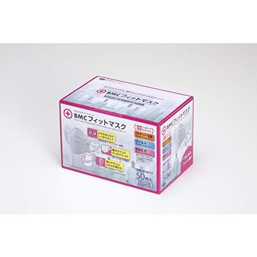 BMC フィットマスク 使い捨てサージカルマスク レディース&amp;ジュニアサイズ 白色 50枚入 PM2...