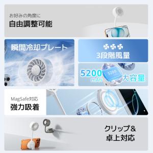 ハンディファン 手持ち扇風機 冷却 小型 折り...の詳細画像2