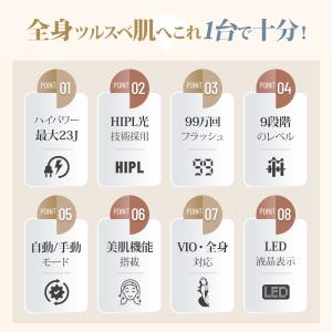 【レビュー特典開催!】光脱毛器 全身 VIO対...の詳細画像1
