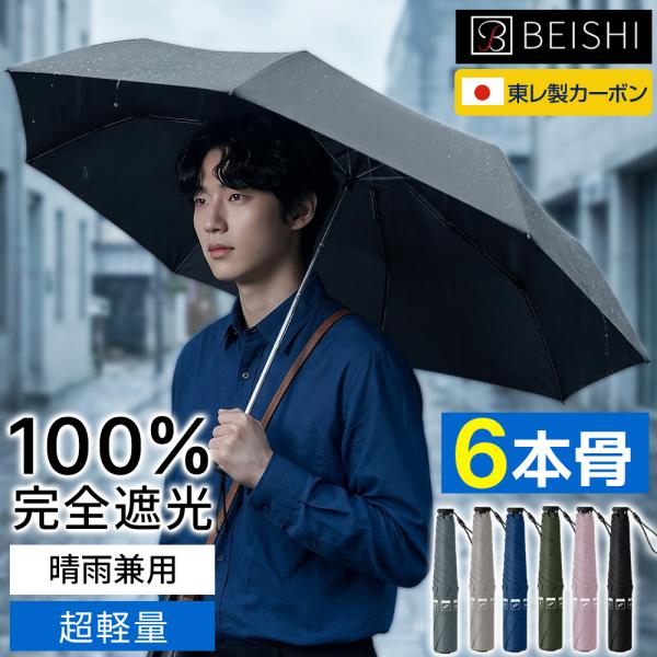 折りたたみ傘 日傘 雨傘 晴雨兼用 完全遮光 極細 超軽量 125g 大きい 100cm レディース...