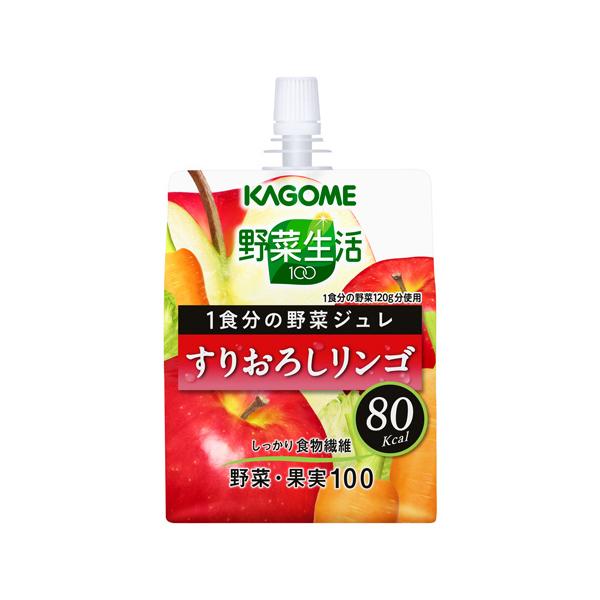 カゴメ 野菜生活ジュレ すりおろしリンゴ 180g ×30 メーカー直送