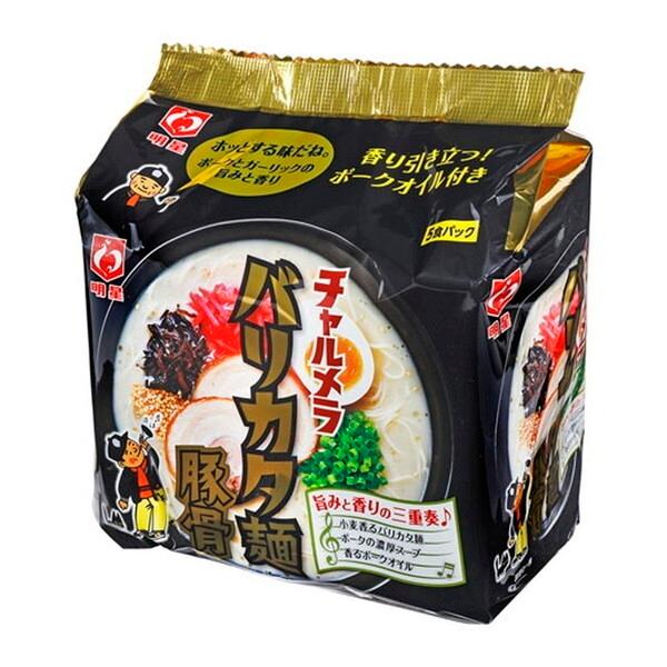 明星 チャルメラ バリカタ麺豚骨 5食 82gx5食 x6 メーカー直送