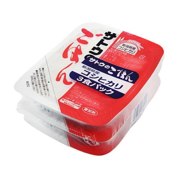サトウ食品 サトウ サトウのごはん 新潟県産コシヒカリ 3食パック 200g×3 ×12 メーカー直...