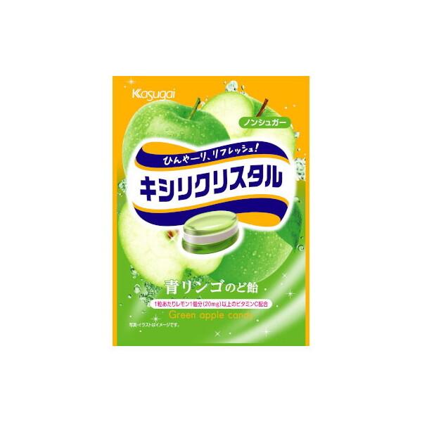 春日井製菓 キシリクリスタル 青リンゴのど飴 33gx9 メーカー直送