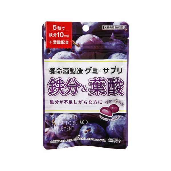 養命酒 グミXサプリ 鉄分&amp;葉酸 40g ×6 メーカー直送