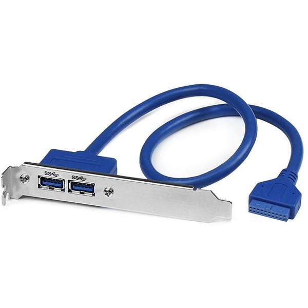 StarTech USB3SPLATE USB 3.0 2ポート増設ケーブル(マザーボードピンヘッダ...