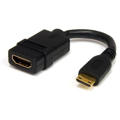 StarTech HDACFM5IN 10cm ハイスピードHDMI - ミニHDMI変換アダプタケ...