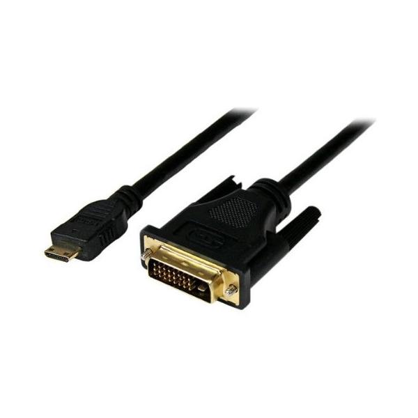 StarTech HDCDVIMM1M Mini HDMI-DVI-Dケーブル 1m
