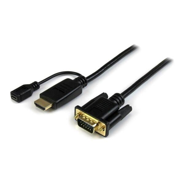 StarTech HD2VGAMM6 HDMI - VGAアクティブ変換ケーブルアダプタ (1.8m...