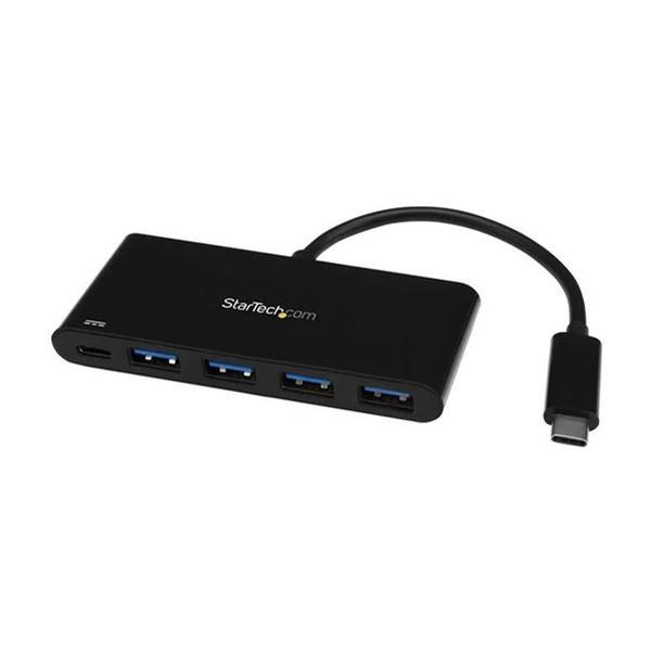 StarTech HB30C4AFPD ブラック 4ポートUSB 3.0ハブ USB Type-C接...