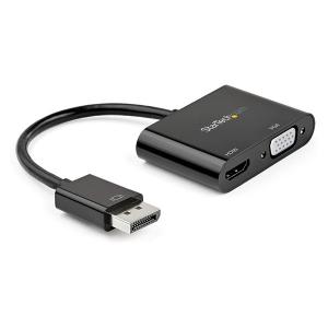 StarTech DP2VGAHD20 ブラック DisplayPort-HDMI/VGA 変換アダプタ 4K/60Hz対応