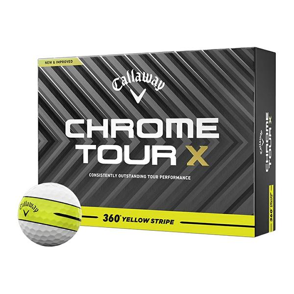日本正規品 キャロウェイ CHROME TOUR X 360 ゴルフボール 2025年モデル イエロ...