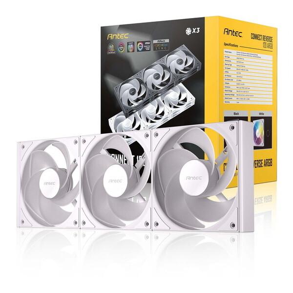 ANTEC C120R ARGB White_3PK  ホワイト Connect ケースファン (3...