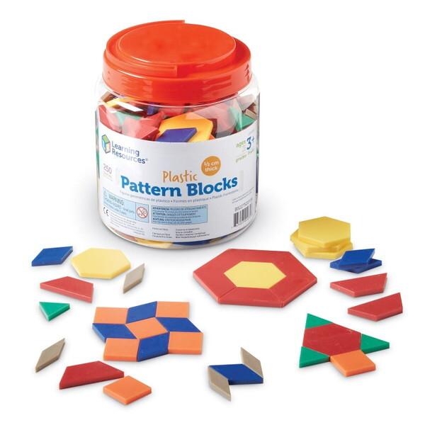 Learning Resources LER 0134 Plastic Pattern Blocks
