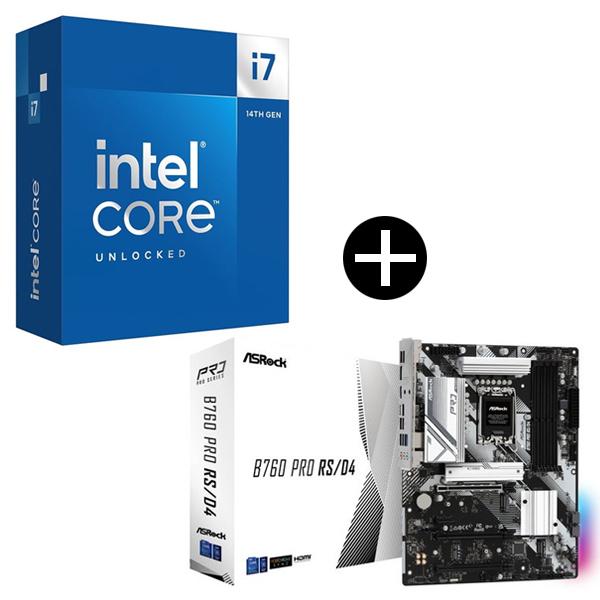 Intel Corei7-14700K CPU + ASRock B760 Pro RS/D4 マザ...