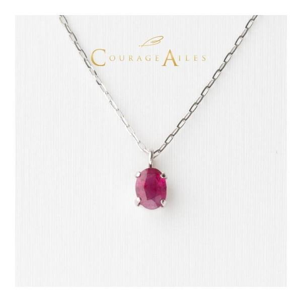 Courage Ailes PDA-2270RU ネックレス (7月誕生石 ルビー 天然石 カラース...