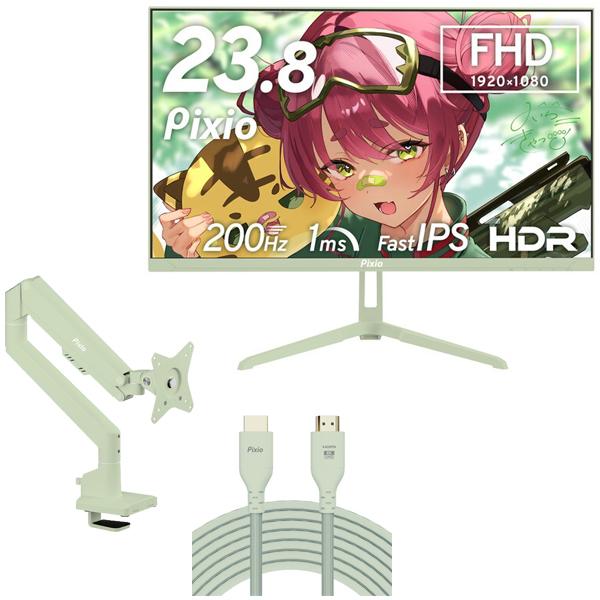 Pixio PX248WAVEMT-O ミントグリーン 23.8型 ゲーミング液晶ディスプレイ + ...