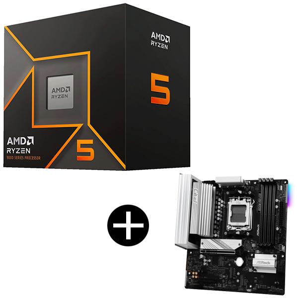 AMD Ryzen 5 9500F CPU + ASRock B650M Pro X3D マザーボー...