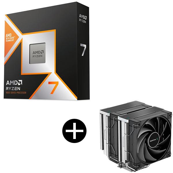 AMD Ryzen 7 9800X3D CPU + DEEPCOOL R-AK620-BKNNMT-...