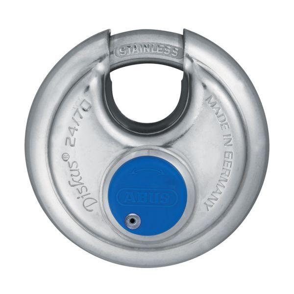 ABUS 24IB70 ディスカス 屈強シリンダ南京錠 ステンレス吊 メーカー直送