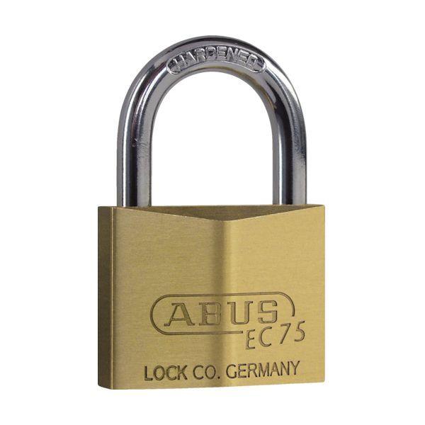 ABUS EC7550KD 真鍮南京錠 EC75-50 ディンプルシリンダー バラ番 メーカー直送