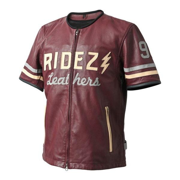 RIDEZ 98 S/S JACKET RED L RLSJ16 レザージャケット