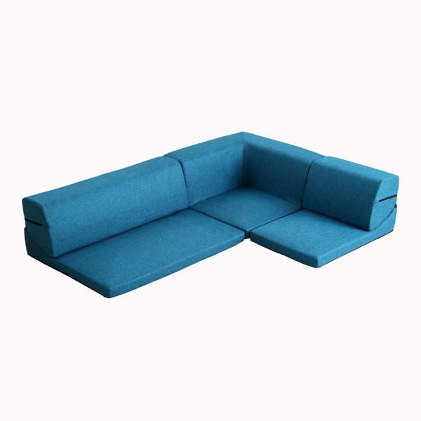 ホームテイスト SH-07-LNR コーナーフロアソファ ロータイプ ファブリック 3人掛け(5色)...