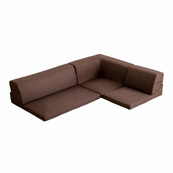 ホームテイスト SH-07-LNR コーナーフロアソファ ロータイプ ファブリック 3人掛け(5色)...