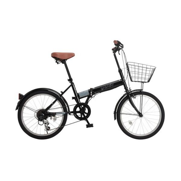 OTOMO Grandir GR-206N ブラック 67023 折り畳み自転車(20インチ・6段変...