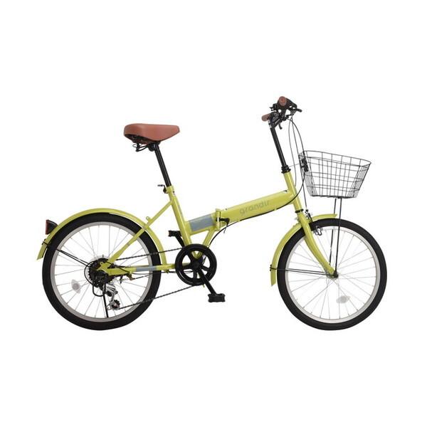 OTOMO Grandir GR-206N グリーン 67025 折り畳み自転車(20インチ・6段変...