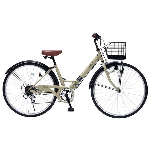 池商 MC-507-CA カフェ VALORE 折り畳みシティサイクル (26インチ・6段変速) メ...
